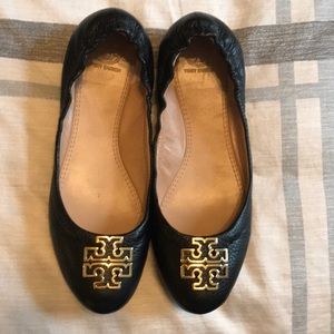 Tory Burch Black Flats